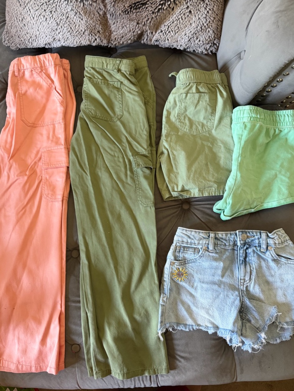 Girls Clothing Bundle Shorts & Pants (Denim, Cargo, Lounge) 10/12 Cat and Jack